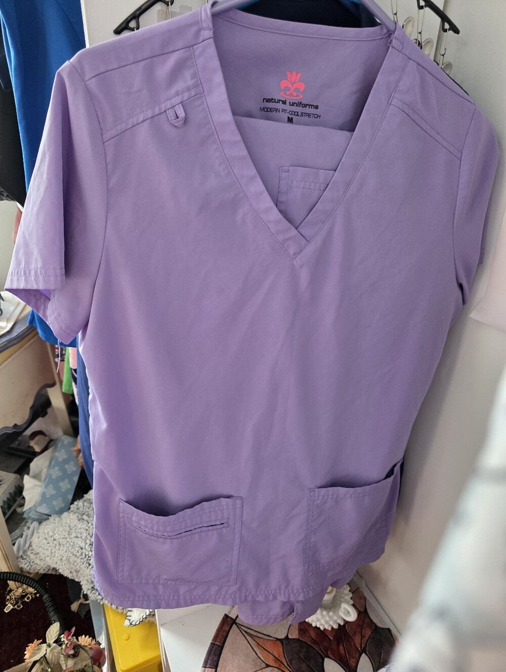 Natural Uniforms Lavender Scrub Set Size M Excellent Condition